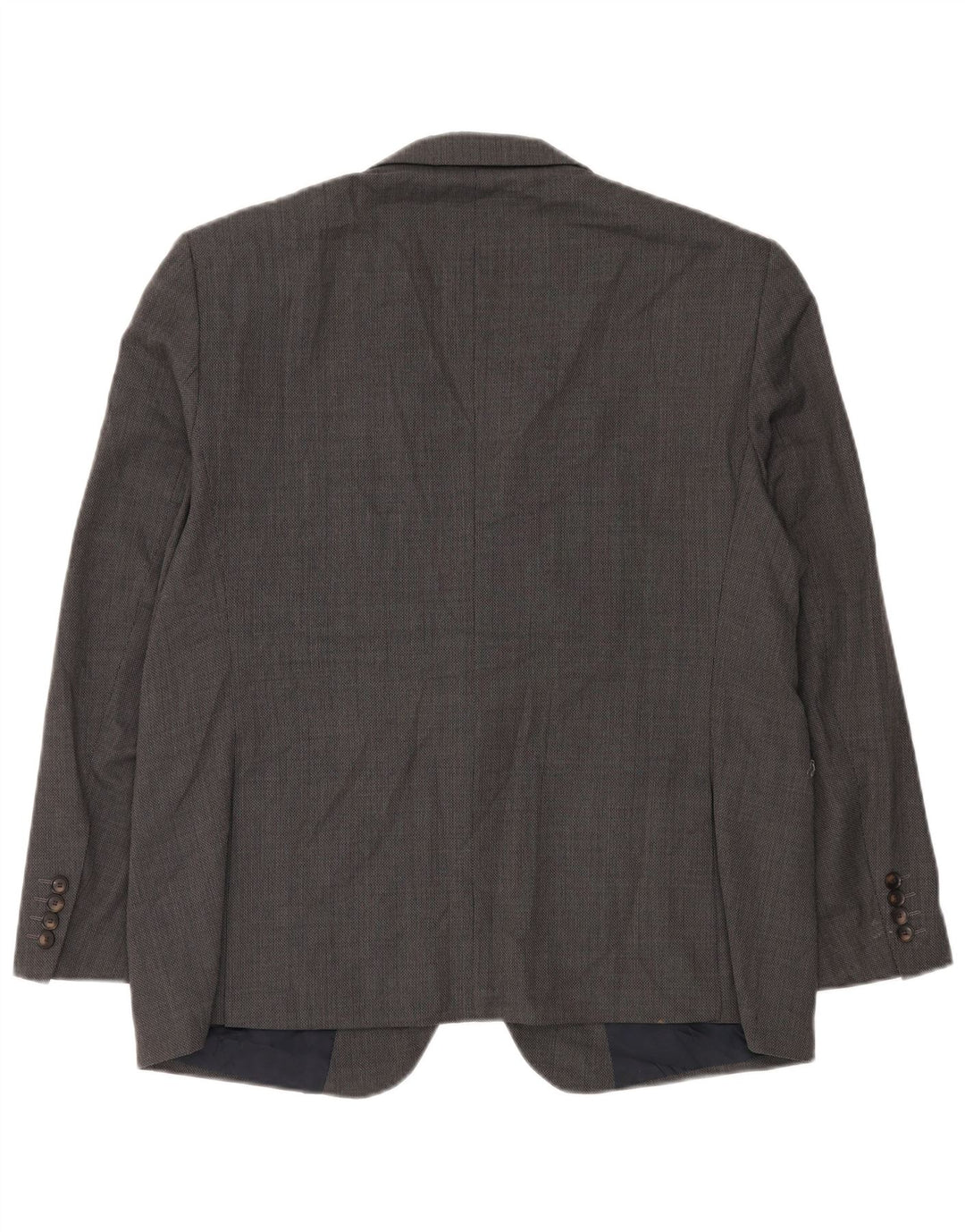 Marks & Spencer Mens Short 2 Button Blazer Jacket UK 44 XL Grey Wool