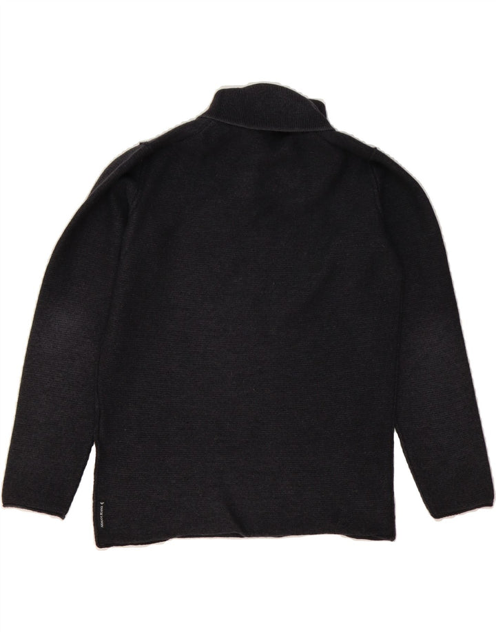 ARMANI Boys Shawl Neck Jumper Sweater 10-11 Years XL Grey Wool Vintage Armani and Second-Hand Armani from Messina Hembry 