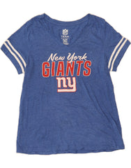 NFL Womens Giants Graphic T-Shirt Top UK 18 XL Blue Cotton