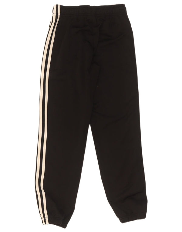 Adidas Boys Tracksuit Trousers Joggers 9-10 Years Black Polyester