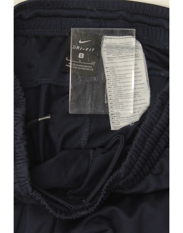 NIKE Mens Dri Fit Tracksuit Trousers Joggers Small Navy Blue Polyester Vintage Nike and Second-Hand Nike from Messina Hembry 