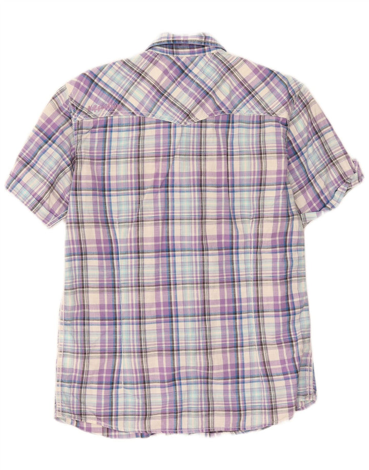 Tommy Hilfiger Mens Short Sleeve Shirt Medium Multicoloured Check Cotton