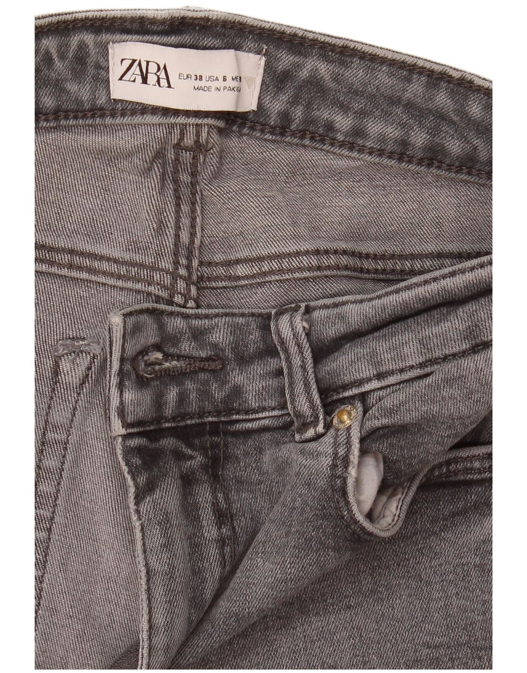 Zara Womens Slim Jeans EU 38 Small W28 L33 Grey