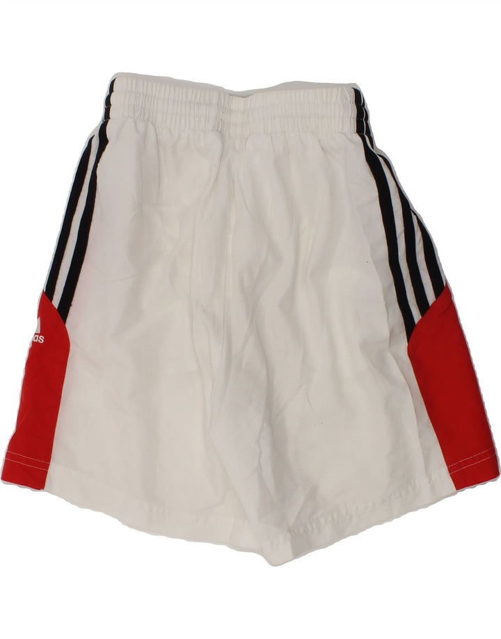 ADIDAS Boys Sport Shorts 9-10 Years White Cotton | Vintage Adidas | Thrift | Second-Hand Adidas | Used Clothing | Messina Hembry 