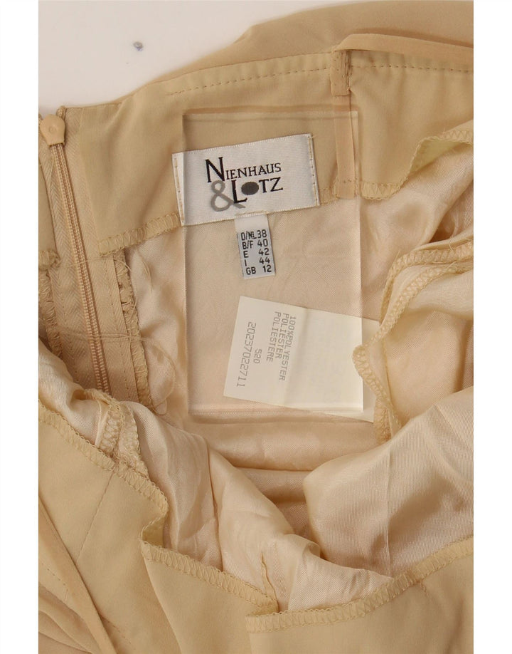 LOTZ Womens Sleeveless Maxi Dress UK 12 Medium  Beige Polyester Vintage Lotz and Second-Hand Lotz from Messina Hembry 