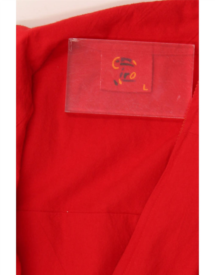 Cancun  Mens Bomber Jacket UK 40 Large Red Cotton