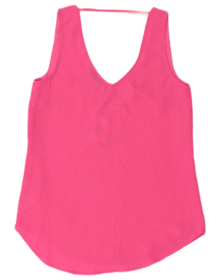 Oasis Womens Sleeveless Blouse Top UK 8 Small Pink Polyester