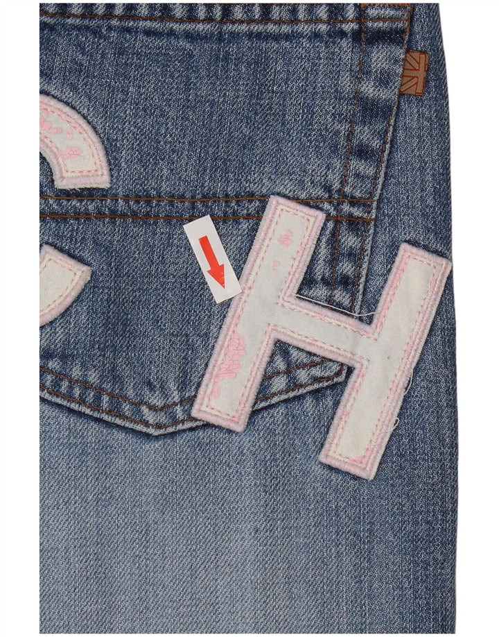 Richmond Womens Graphic Bootcut Jeans IT 44 Medium W30 L32 Blue Cotton