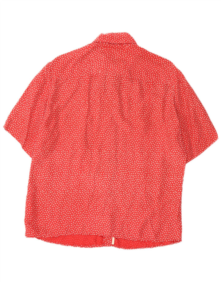 Seventy Mens Short Sleeve Shirt Medium Red Spotted