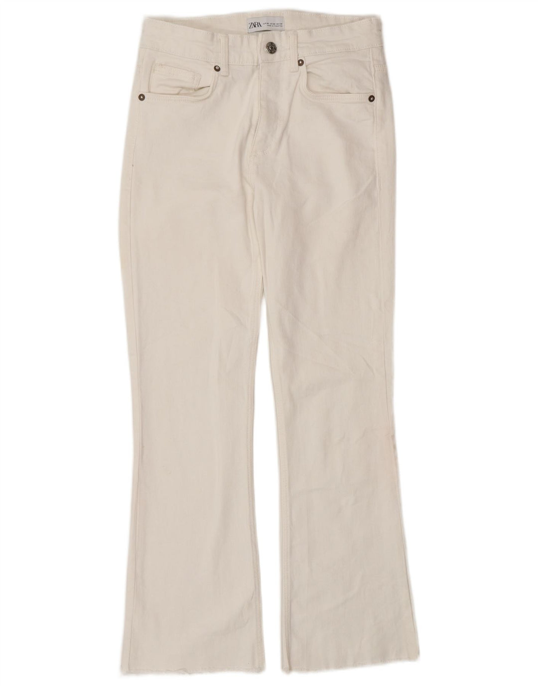 Zara Womens Bootcut Jeans EU 36 XS W26 L27 White