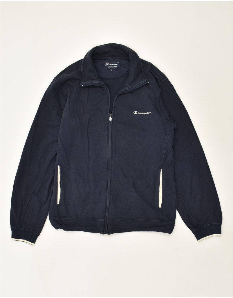 CHAMPION Mens Tracksuit Top Jacket Small Navy Blue Cotton | Vintage Champion | Thrift | Second-Hand Champion | Used Clothing | Messina Hembry 