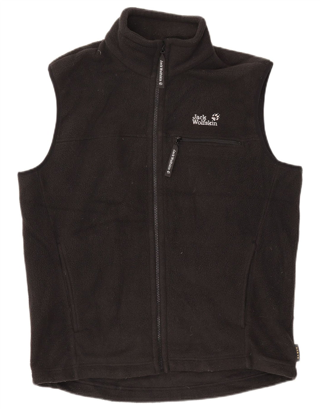 Jack Wolfskin Mens Fleece Gilet UK 36/38 Medium Black Polyester