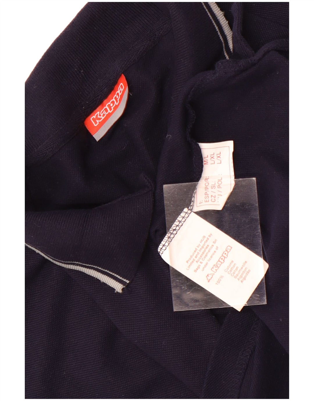 Kappa Mens Polo Shirt Medium Navy Blue Cotton