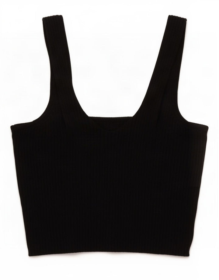 Zara Womens Cami Top UK 12 Medium Black Viscose