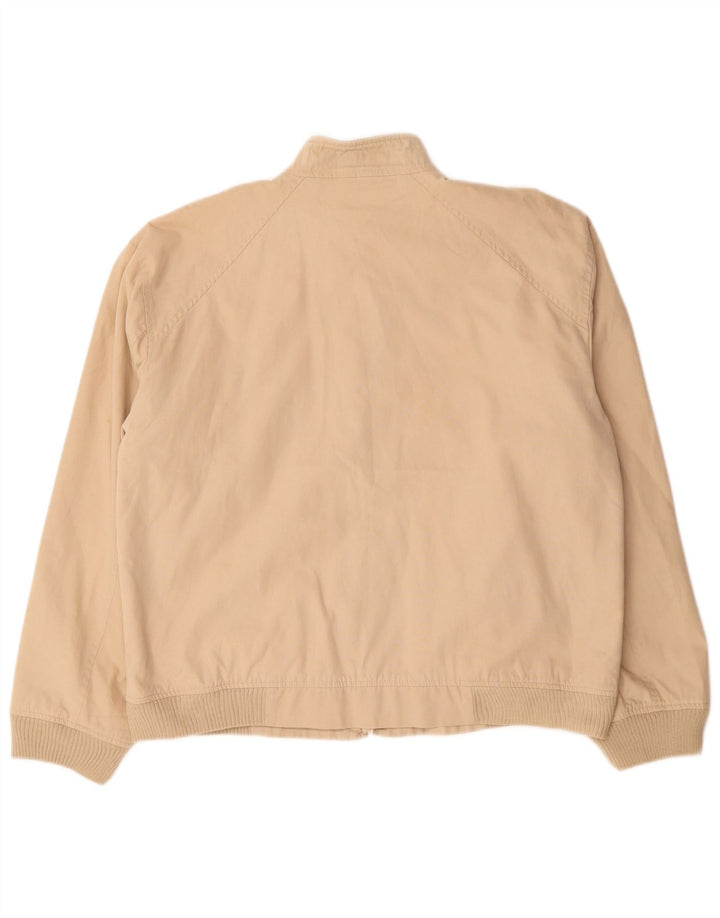 TOMMY HILFIGER Mens Bomber Jacket UK 42 XL Beige Cotton