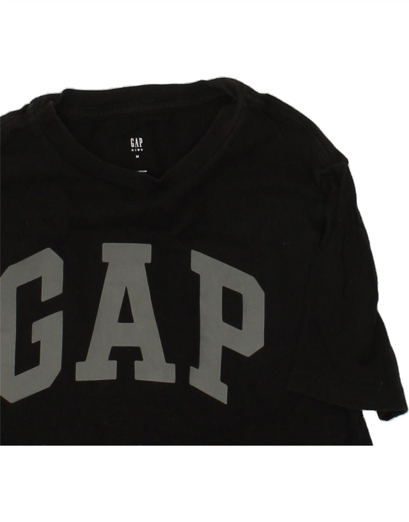 GAP Boys Graphic T-Shirt Top 10-11 Years Medium Black Cotton | Vintage Gap | Thrift | Second-Hand Gap | Used Clothing | Messina Hembry 