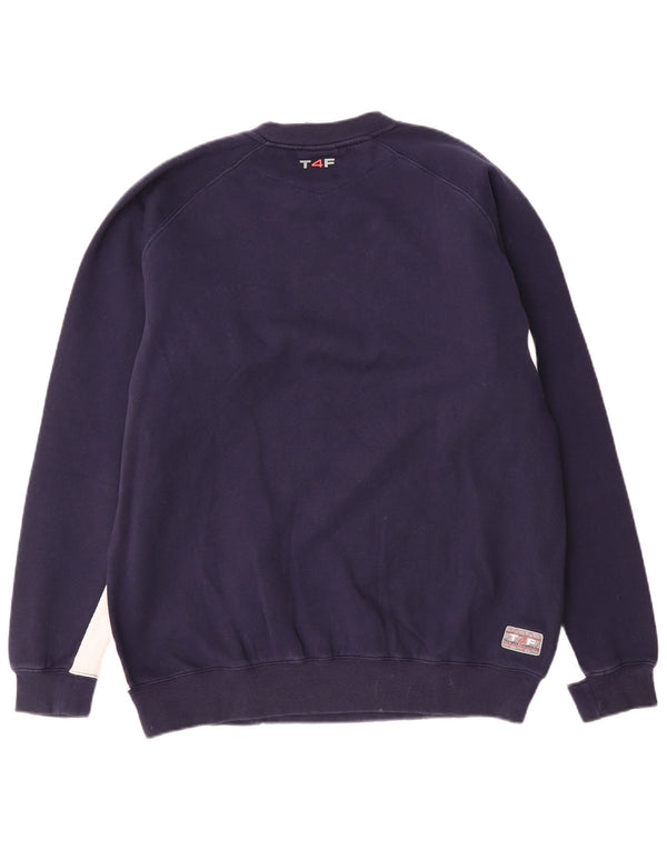 Umbro Mens Graphic Sweatshirt Jumper Large Navy Blue Colourblock