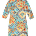 VINTAGE Womens Long Sleeve Sheath Dress UK 8 Small Multicoloured Geometric | Vintage Vintage | Thrift | Second-Hand Vintage | Used Clothing | Messina Hembry 