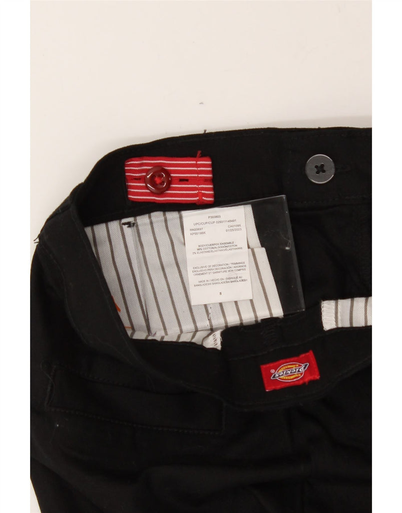 DICKIES Boys Straight Chino Trousers 7-8 Years W26 L24 Black Cotton Vintage Dickies and Second-Hand Dickies from Messina Hembry 