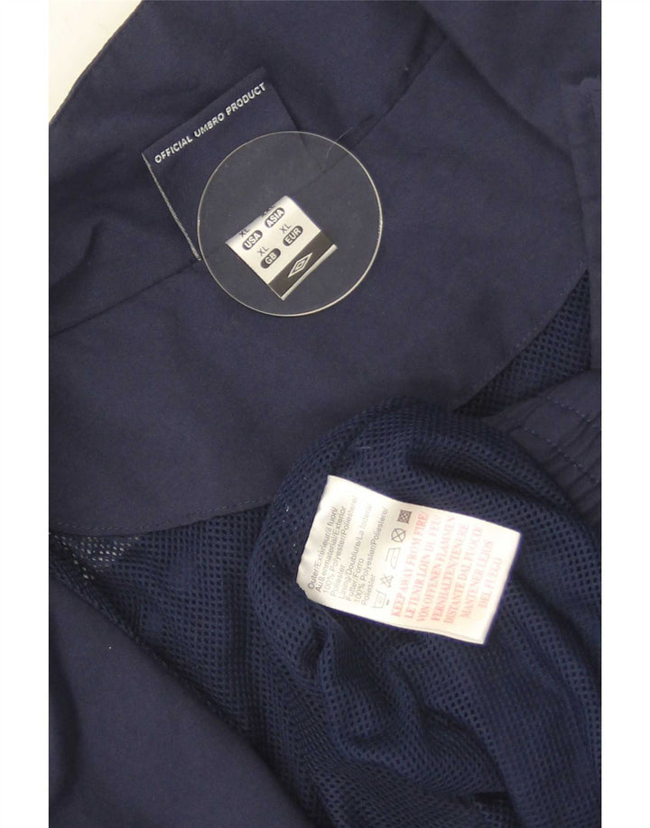 Umbro Mens Graphic Tracksuit Top Jacket XL Navy Blue Colourblock Polyester