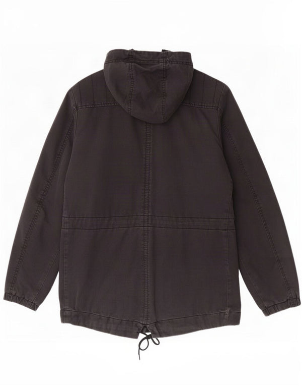 Diesel Mens Hooded Parka Jacket UK 40 Large Black