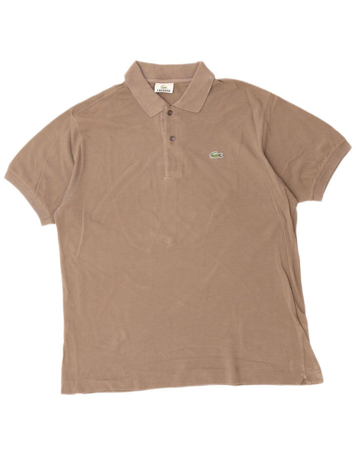 Lacoste Mens Polo Shirt Size 5 Large Brown Cotton
