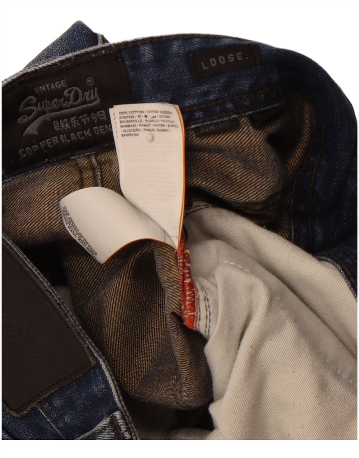 SUPERDRY Mens Loose Jeans W32 L34 Blue Cotton