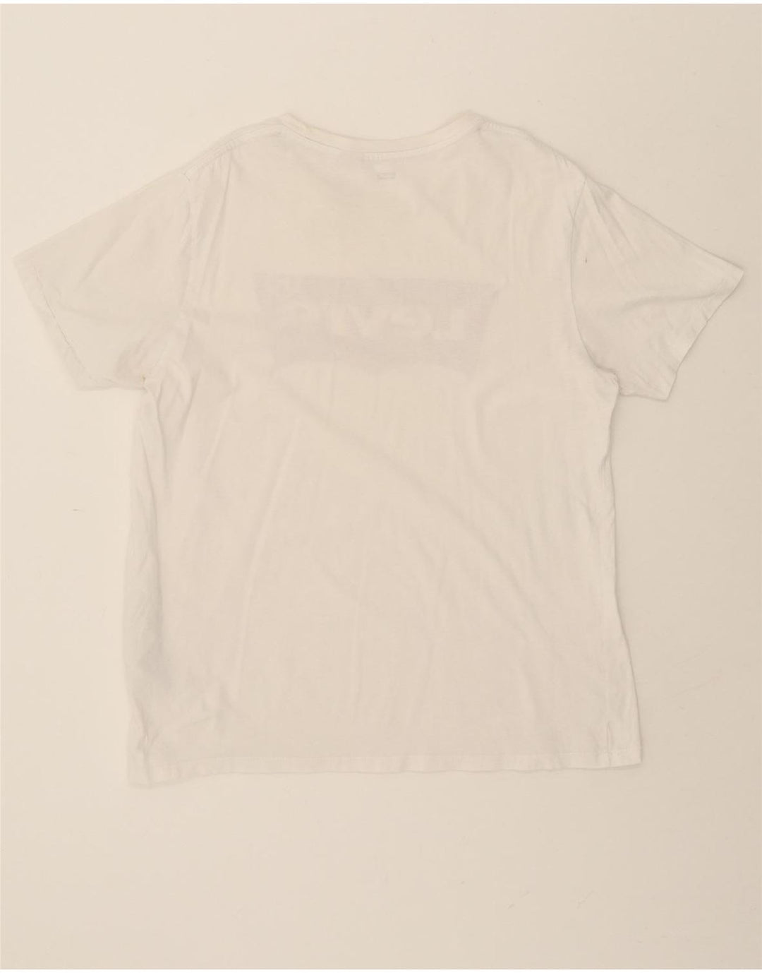 LEVI'S Mens Graphic T-Shirt Top Large White Cotton Vintage Levi's and Second-Hand Levi's from Messina Hembry 
