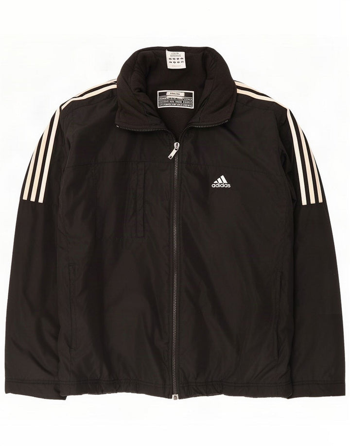 Adidas Mens Windbreaker Jacket UK 40 Large Black Polyamide