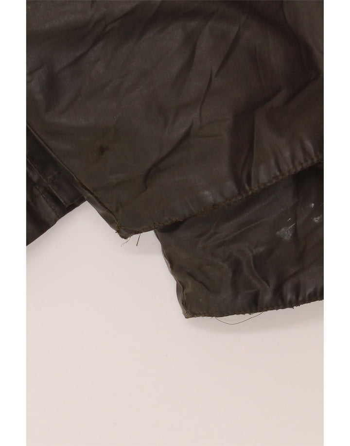 Vintage Mens Waxed Cotton Jacket UK 40 Large Green