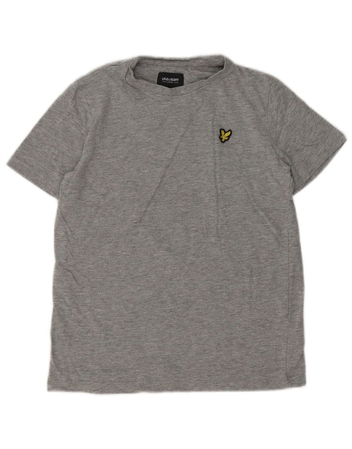 Lyle & Scott Boys T-Shirt Top 10-11 Years Grey Flecked Cotton