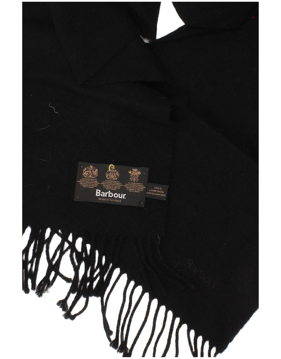 Barbour Womens Rectangle Scarf One Size Black Lambswool Classic