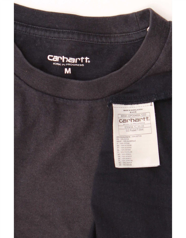 Carhartt Mens T-Shirt Top Medium Navy Blue Cotton