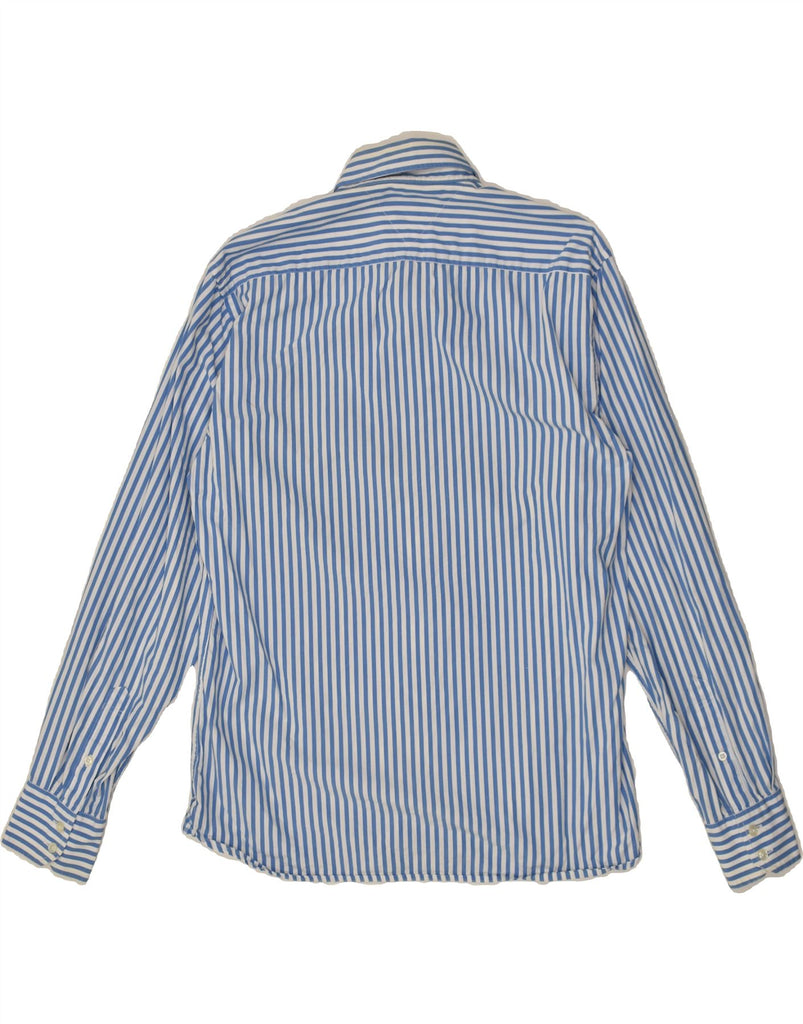 TOMMY HILFIGER Mens Shirt Medium Blue Striped Cotton | Vintage Tommy Hilfiger | Thrift | Second-Hand Tommy Hilfiger | Used Clothing | Messina Hembry 