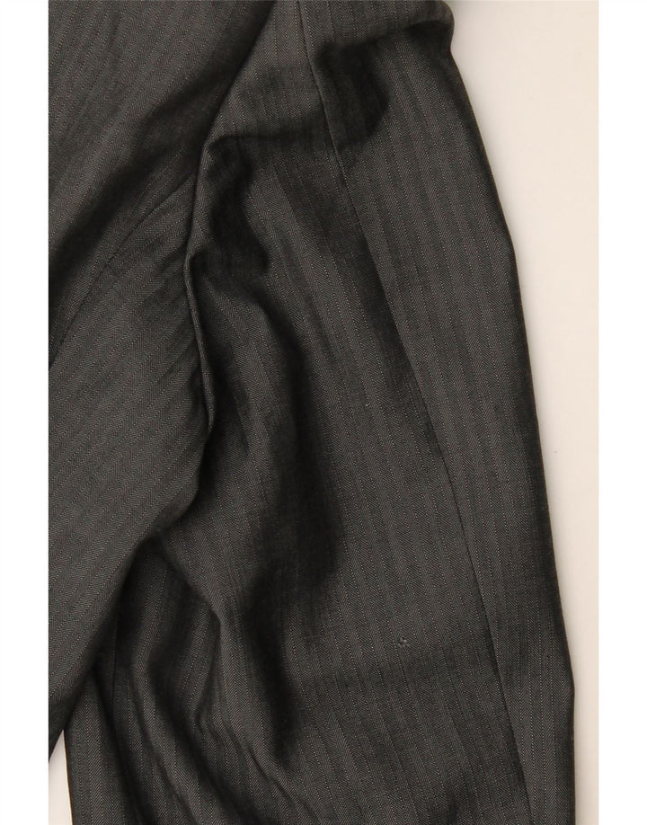 HUGO BOSS Mens 3 Button Blazer Jacket EU 48 Medium Grey Pinstripe Wool