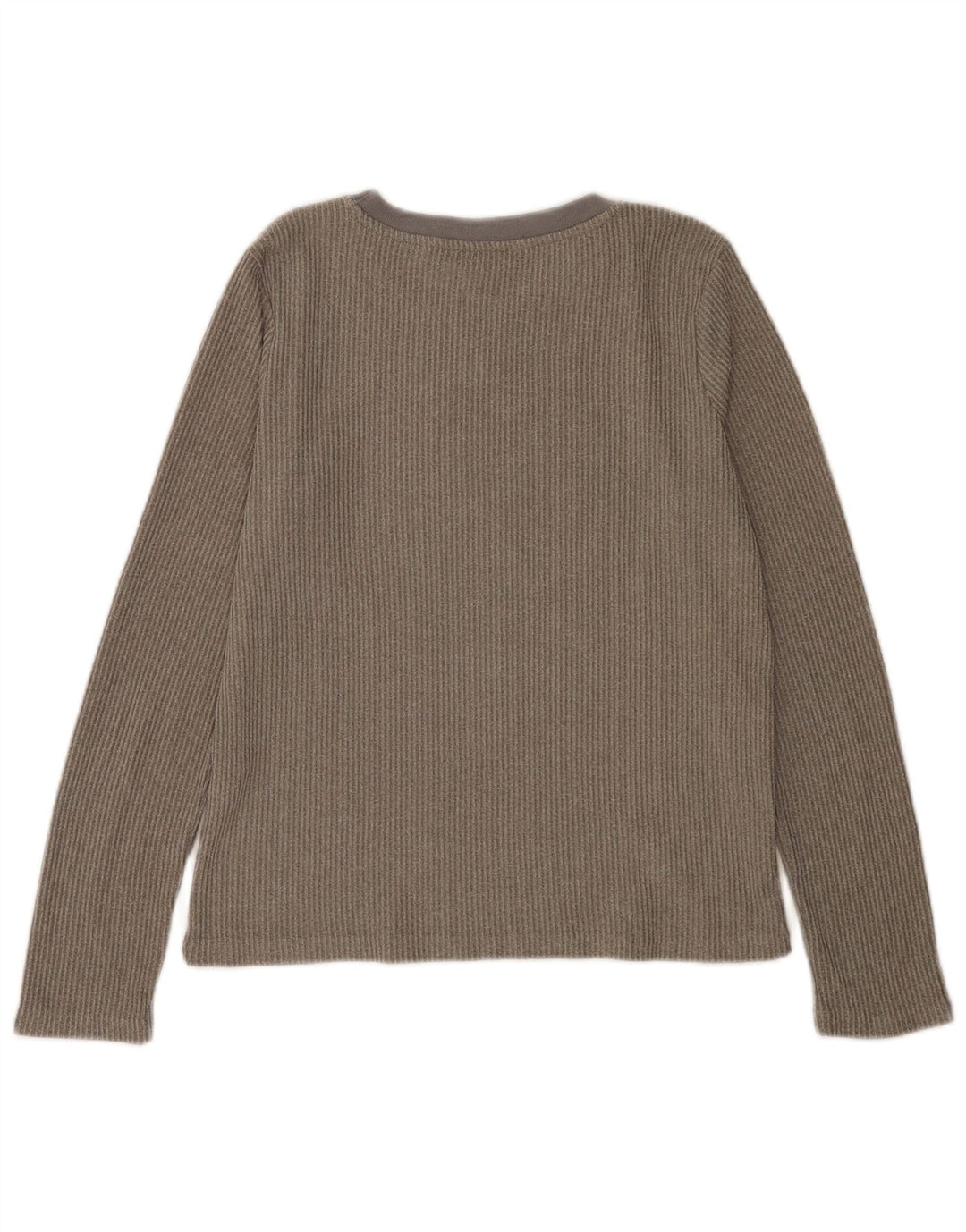 Zara Womens Top Long Sleeve UK 10 Small Grey Polyester