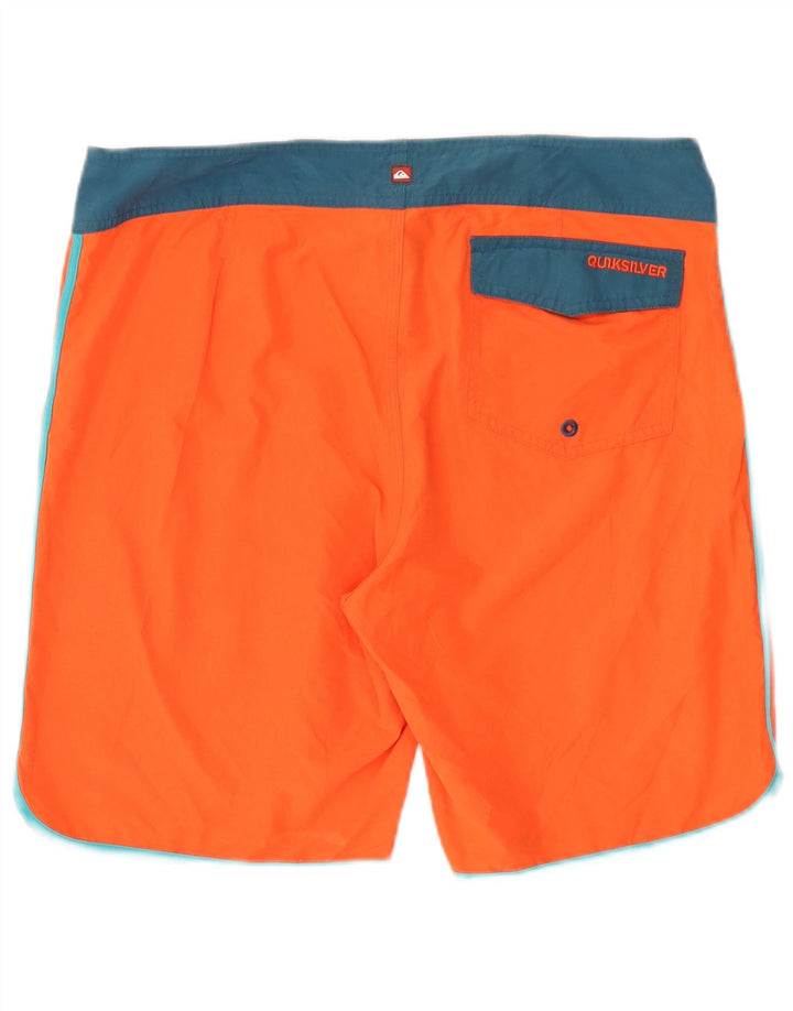 QUIKSILVER Mens Swimming Shorts Large Orange Colourblock