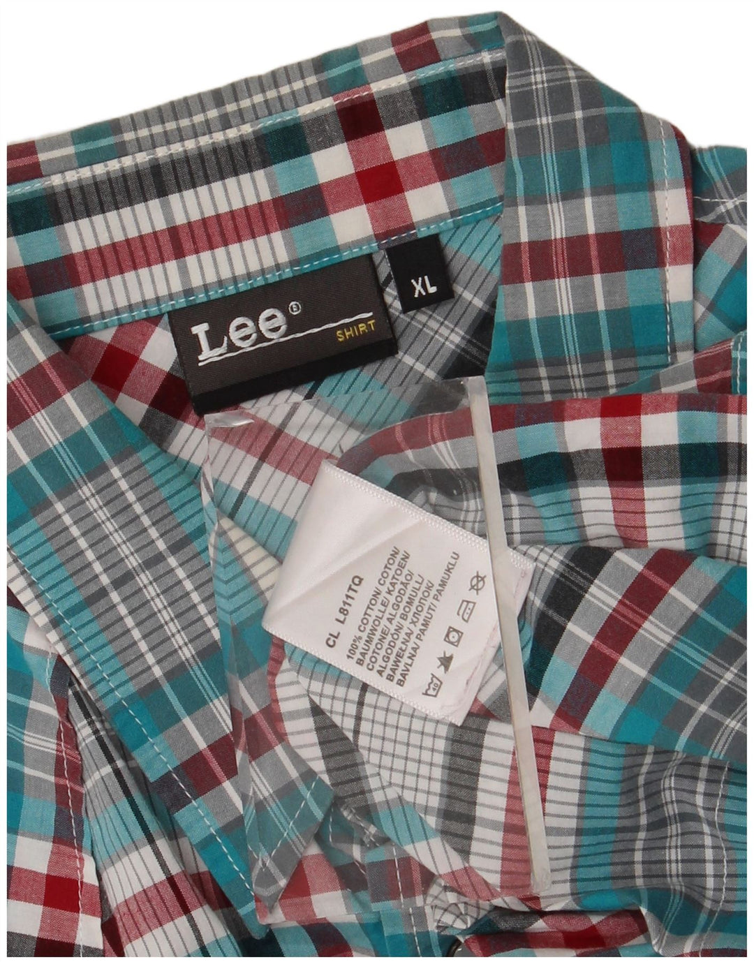 Lee Mens Flannel Shirt XL Multicoloured Check Cotton