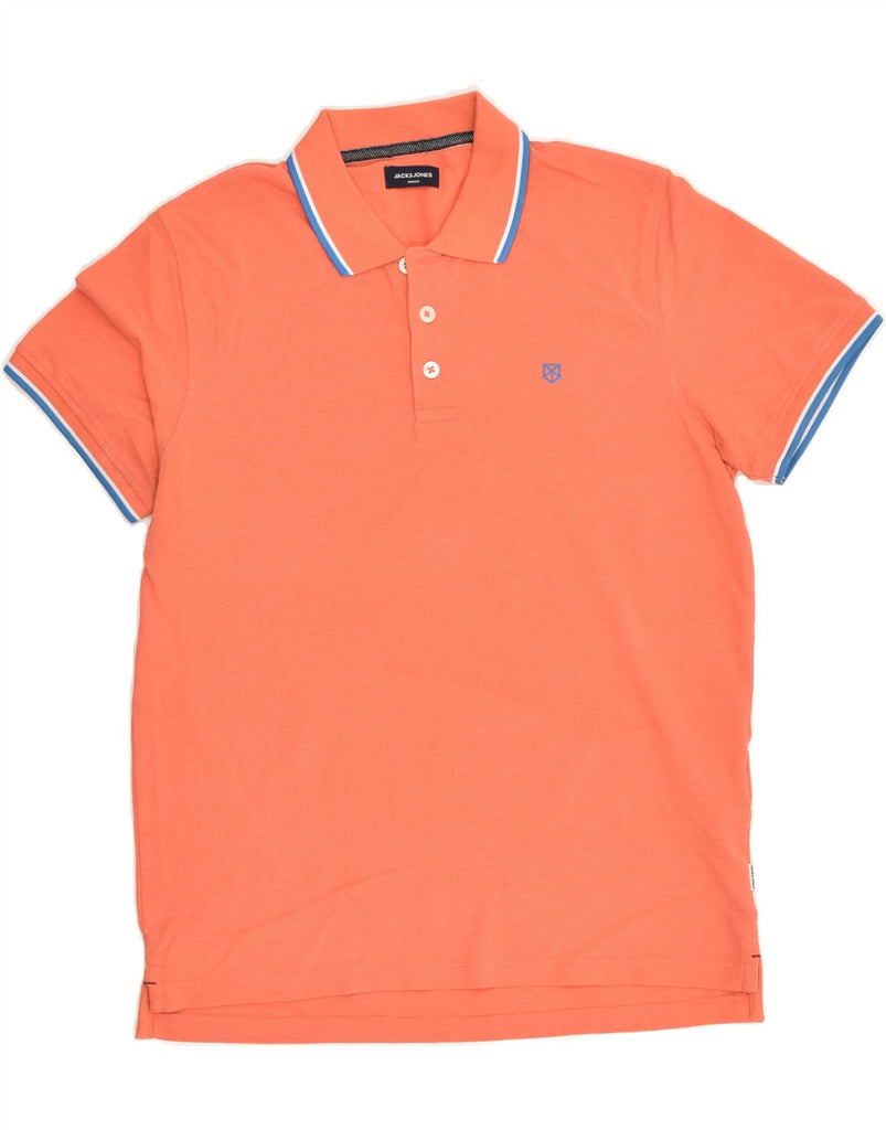 JACK & JONES Mens Polo Shirt Small Orange Cotton | Vintage Jack & Jones | Thrift | Second-Hand Jack & Jones | Used Clothing | Messina Hembry 