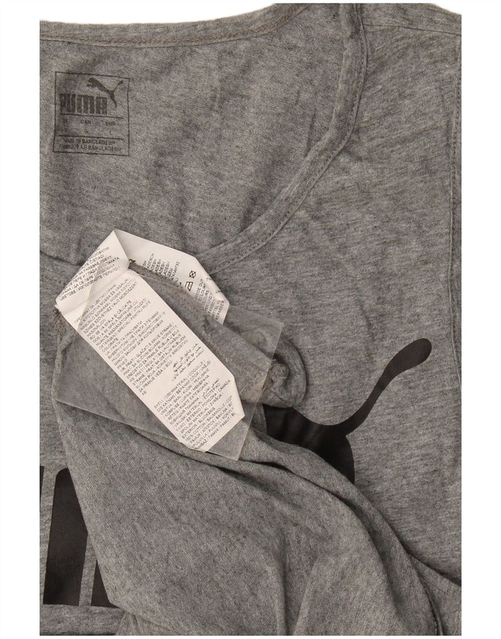 Puma Mens Graphic Vest Top Large Grey Cotton