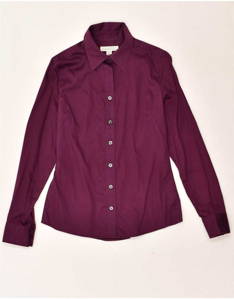 BANANA REPUBLIC Womens NON - IRON Shirt US 2 XS Maroon Cotton | Vintage Banana Republic | Thrift | Second-Hand Banana Republic | Used Clothing | Messina Hembry 