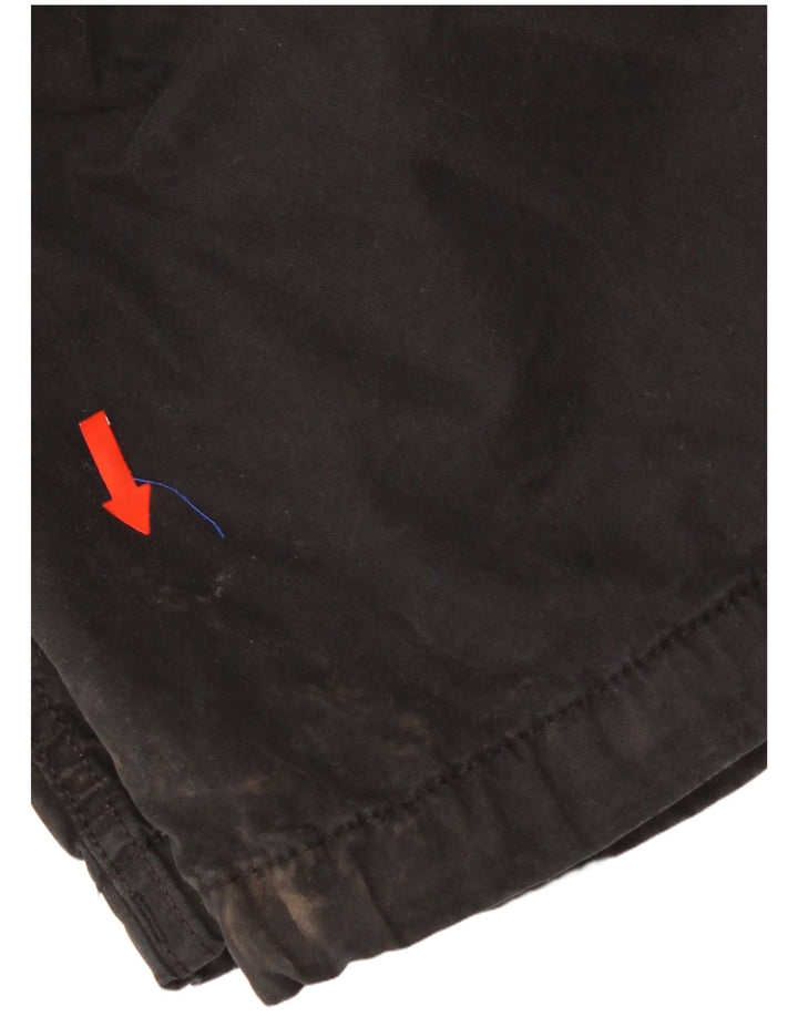 Superdry Mens Straight Cargo Trousers W34 L27 Black Cotton