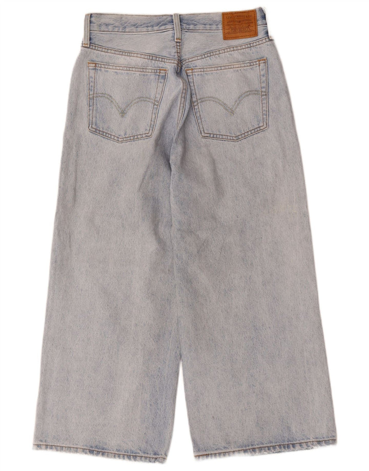 LEVI'S Womens Crop Wide Leg Jeans W27 L23 Blue Cotton