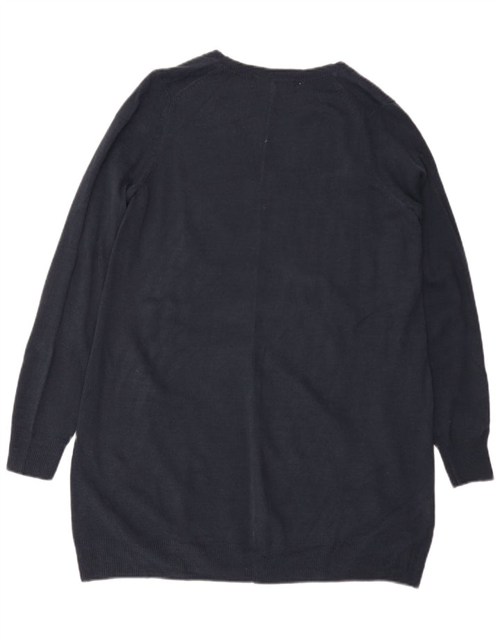 MARKS & SPENCER Womens V-Neck Jumper Sweater UK 10 Small Navy Blue
