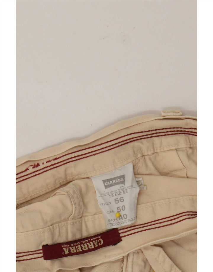 Carrera Mens Cargo Shorts W40 XL Beige Cotton