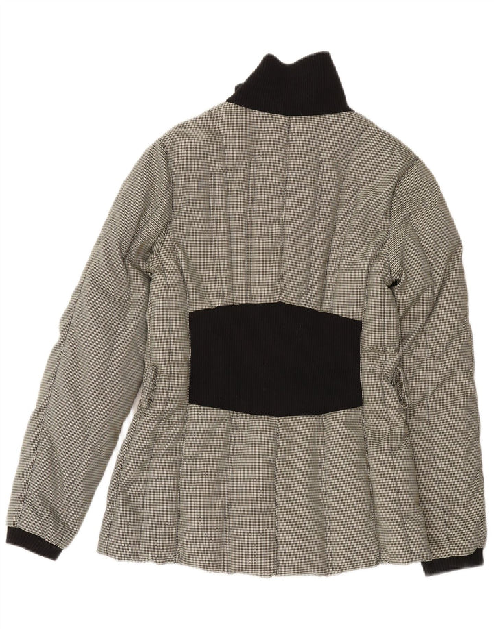 Carhartt Womens Padded Jacket IT 42 Medium Grey Houndstooth Polyamide