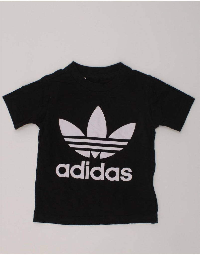 ADIDAS Baby Boys Graphic T-Shirt Top 12-18 Months Black Cotton | Vintage Adidas | Thrift | Second-Hand Adidas | Used Clothing | Messina Hembry 