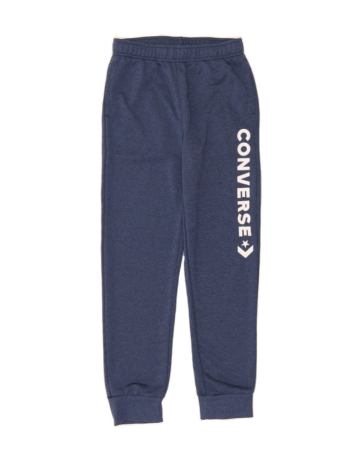 CONVERSE Boys Tracksuit Trousers Joggers 12-13 Years Large Navy Blue Vintage Converse and Second-Hand Converse from Messina Hembry 