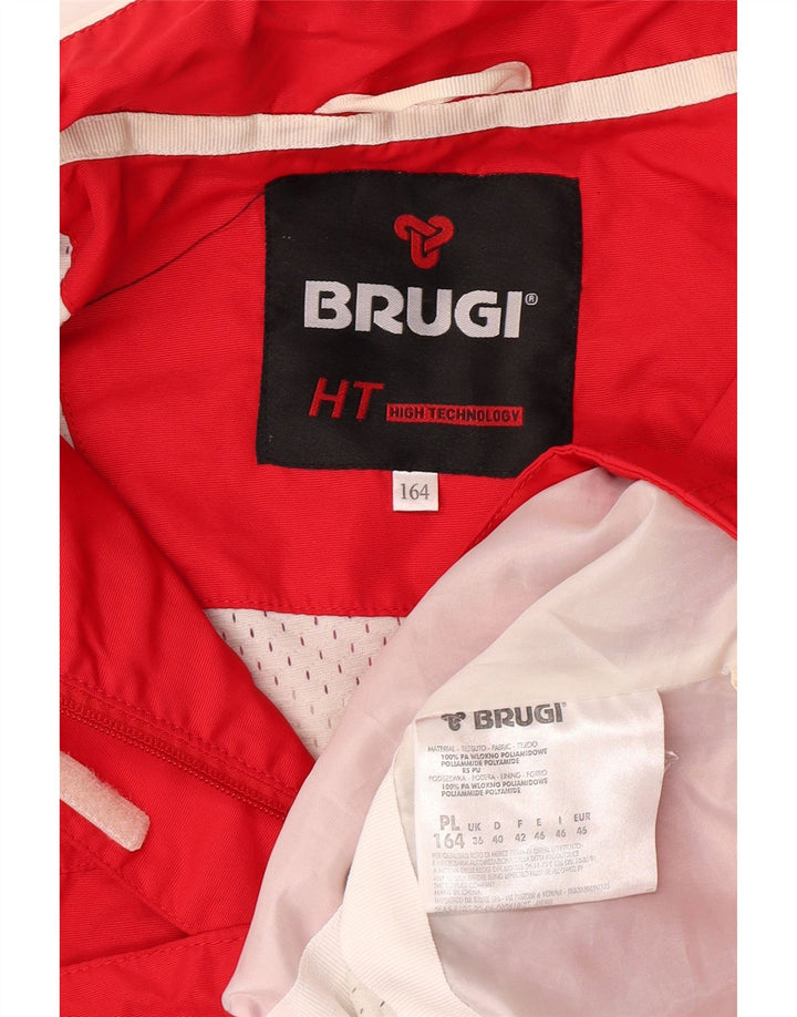 Brugi Girls Hooded Rain Jacket 15-16 Years Red Polyamide