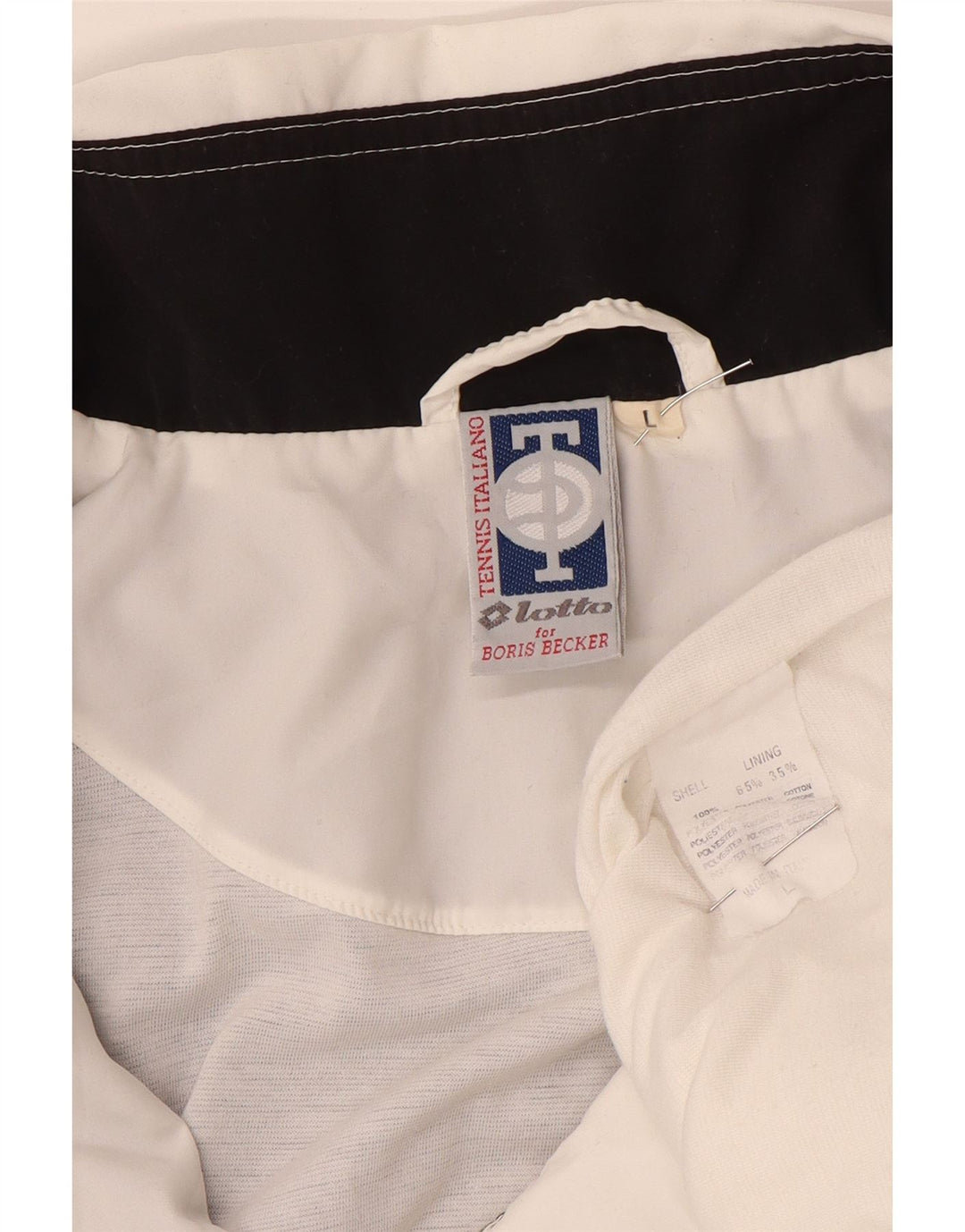 Lotto Mens Tracksuit Top Jacket Large Black Colourblock Polyester